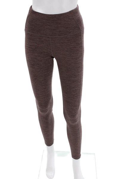 Style Runner Womens Heathered Activewear Ankle Leggings Purple Size M