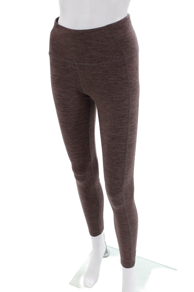 Style Runner Womens Heathered Activewear Ankle Leggings Purple Size M