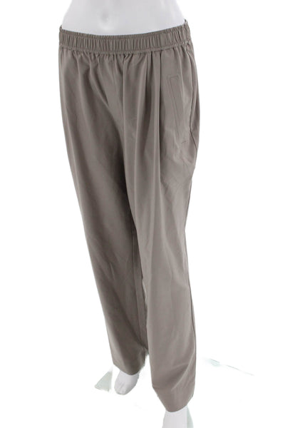 Varley Womens Elastic Waist High-Rise Wide Leg Pants Gray Size L