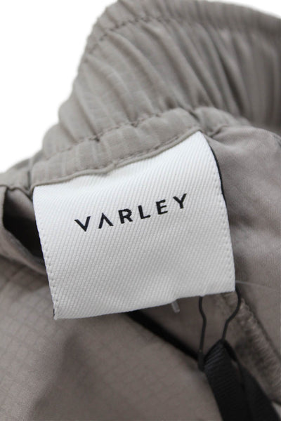 Varley Womens Elastic Waist High-Rise Wide Leg Pants Gray Size L