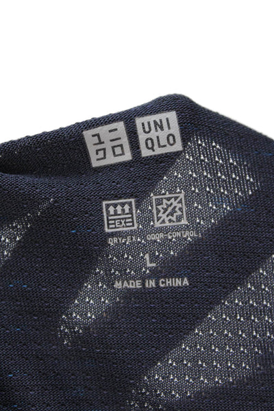 Uniqlo Mens Short Sleeves Crew Neck Tee Shirt Blue Ombre Size Large