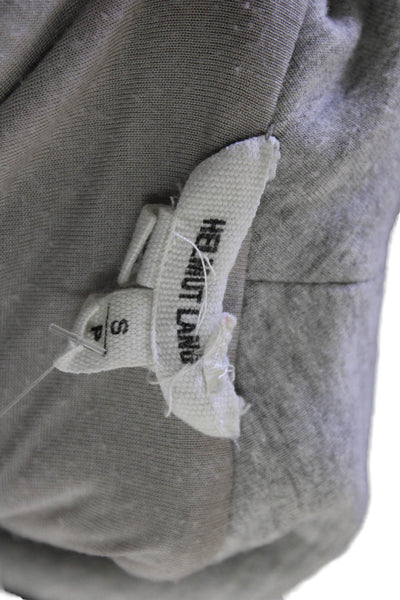 Helmut Lang Womens High Collared Zipped Long Sleeve Jacket Gray Size S