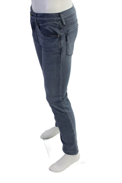 Paige Mens Cotton Lennox Buttoned Slim Skinny Jeans Blue Size EUR 31