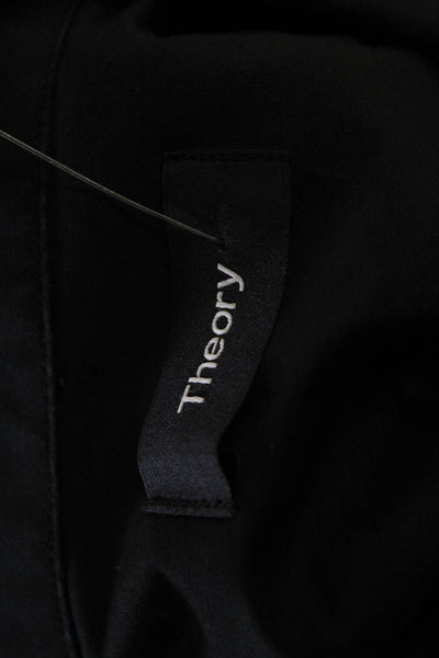 Theory Mens Long Sleeve Button Front Collared Shirt Black Cotton Size 2XL