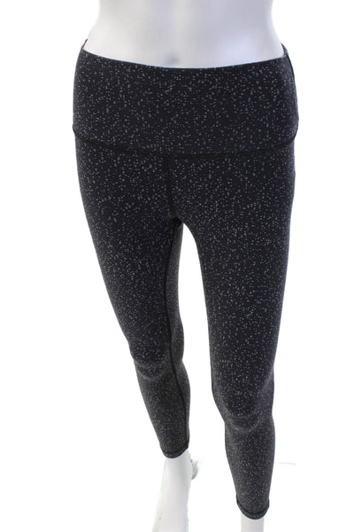 Lululemon Womens Abstract Activewear Leggings Navy Size 6
