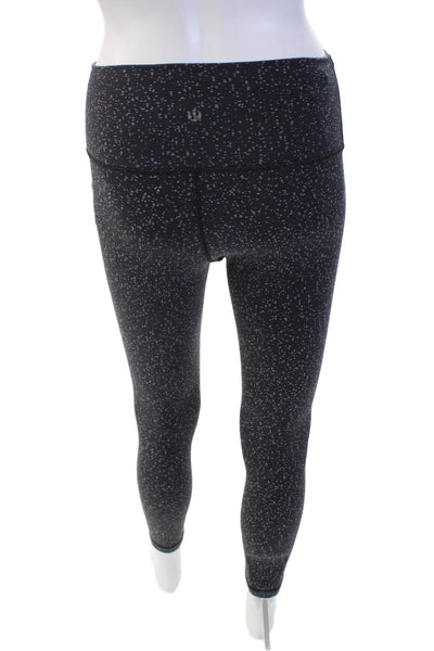 Lululemon Womens Abstract Activewear Leggings Navy Size 6