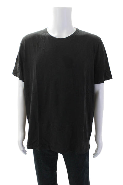 Theory Mens Short Sleeve Crew Neck Tee Shirt Black Cotton Size 2XL