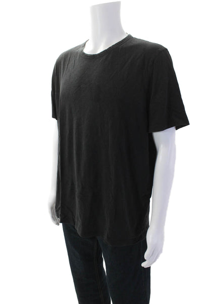 Theory Mens Short Sleeve Crew Neck Tee Shirt Black Cotton Size 2XL