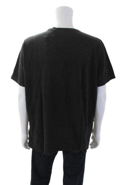 Theory Mens Short Sleeve Crew Neck Tee Shirt Black Cotton Size 2XL