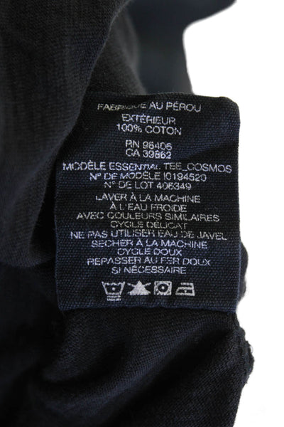 Theory Mens Short Sleeve Crew Neck Tee Shirt Black Cotton Size 2XL