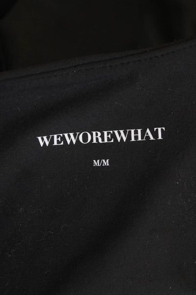 Weworewhat Womens Stretch Cut Out Romper Black Size M