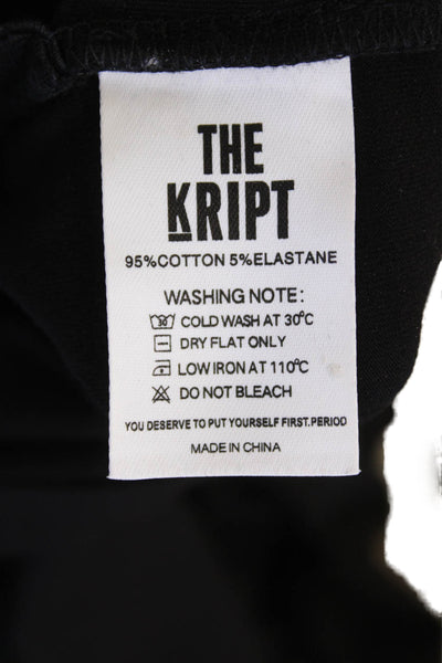 The Kript Womens Cotton Cut Out Top Black Size S