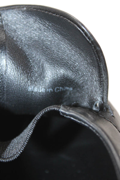Vince Womens Leather Round Toe Slip On Platform Loafers Black Size 38.5 8.5