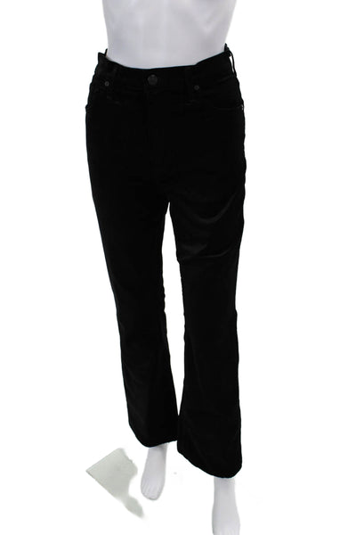 Citizens of Humanity Womens Cotton Velvet Flared Leg Pants Black Size 27