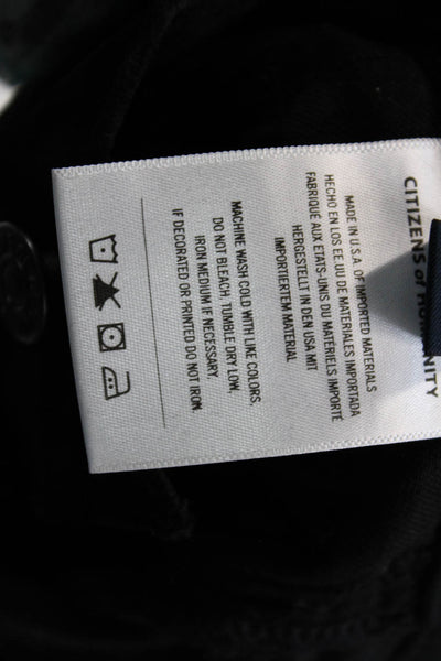 Citizens of Humanity Womens Cotton Velvet Flared Leg Pants Black Size 27
