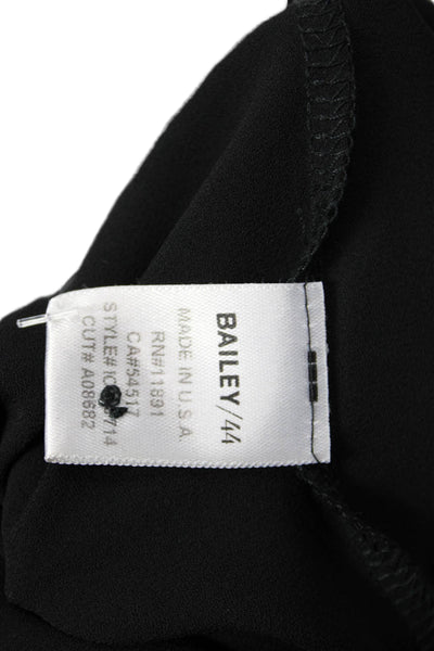 Bailey 44 Womens Long Sleeve Lightweight Button Down Blouse Black Size XS