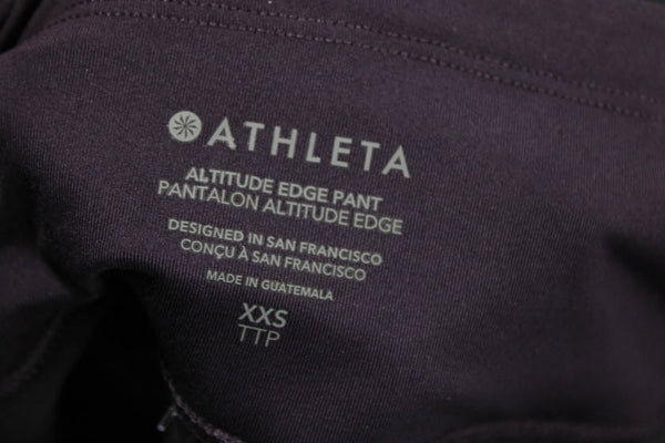 Athleta Womens Solid High Rise Wide Leg Athletic Pants Purple Size XXS