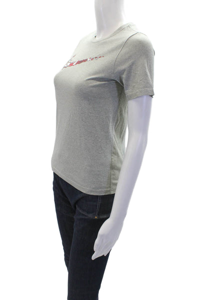 Nike Boys Graphic Logo Short Sleeve Round Neck T-Shirt Gray Size M