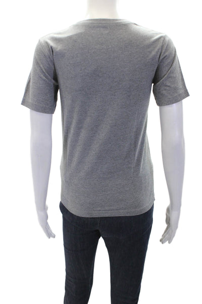 Air Jordan Cotton Graphic Print Round Neck Short Sleeve T-Shirt Gray Size M