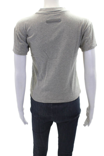 Essentials Boys Graphic Logo Cotton Round Neck Short Sleeve T-Shirt Gray Size 8