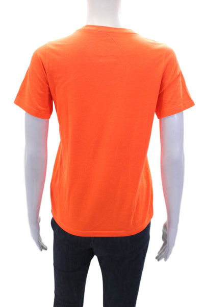 Nike Boys Graphic Logo Print Round Neck Short Sleeve T-Shirt Orange Size L