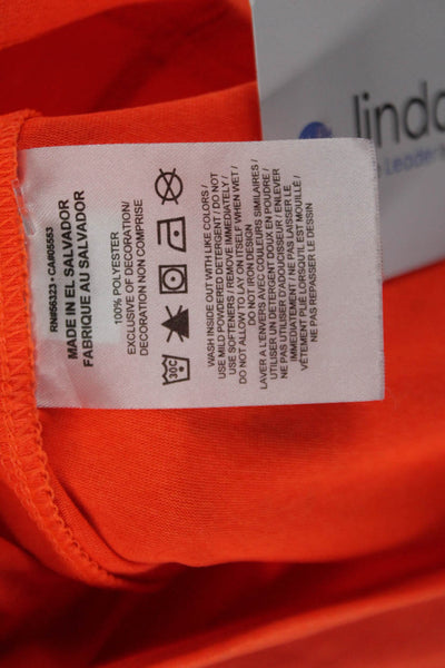 Nike Boys Graphic Logo Print Round Neck Short Sleeve T-Shirt Orange Size L
