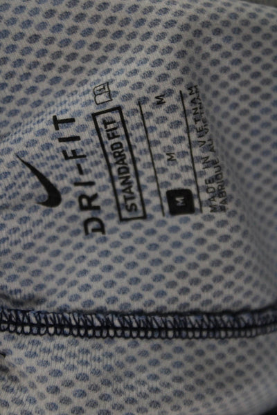 Nike Boys Graphic Print Elastic Drawstring Waist Athletic Shorts Blue Size M