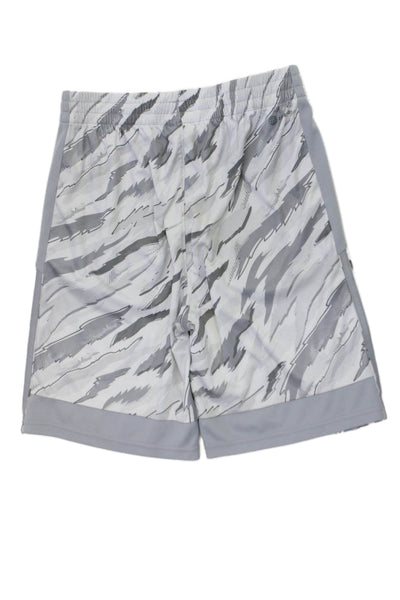 Adidas Boys Graphic Gradient Drawstring Print Athletic Short Gray Size L