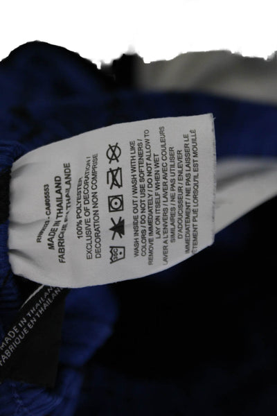 Nike Graphic Print Elastic Drawstring Waist Athletic Shorts Dark Blue Size L