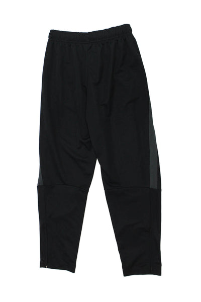 Under Armour Boys Elastic Drawstring Waist Straight Leg Sweatpants Black Size L