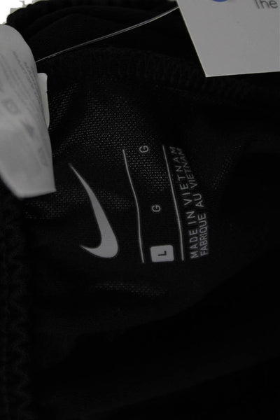 Under Armour Boys Elastic Drawstring Waist Straight Leg Sweatpants Black Size L