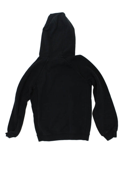 Nike Boys Logo Long Sleeve Double Pocket Pullover Hoodie Black Size L