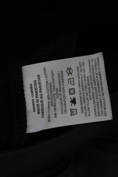 Nike Boys Logo Long Sleeve Double Pocket Pullover Hoodie Black Size L