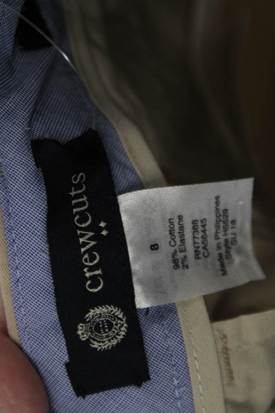 Crewcuts Thompson Cotton Straight Leg Zip Fly Khaki Pants Beige Size 8