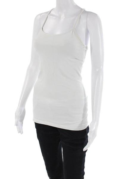 Lululemon Womens Spaghetti Strap Scoop Neck Stretch Tank Top White Size 4