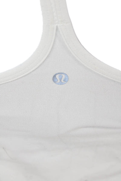 Lululemon Womens Spaghetti Strap Scoop Neck Stretch Tank Top White Size 4