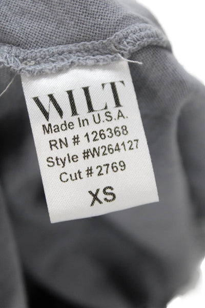 Wilt Womens Sleeveless Scoop Neck Striped Shift Dress Gray White Size XS