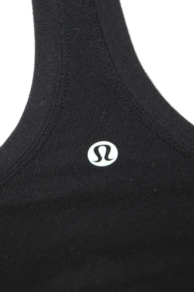 Lululemon Womens Scoop Neck Racerback Stretch Knit Tank Top Black Size 4