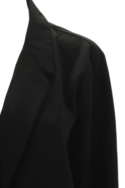 Marc New York Womens Single Button Classic Lapel Blazer Jacket Black Size Large