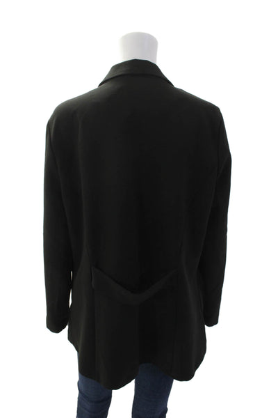 Marc New York Womens Single Button Classic Lapel Blazer Jacket Black Size Large