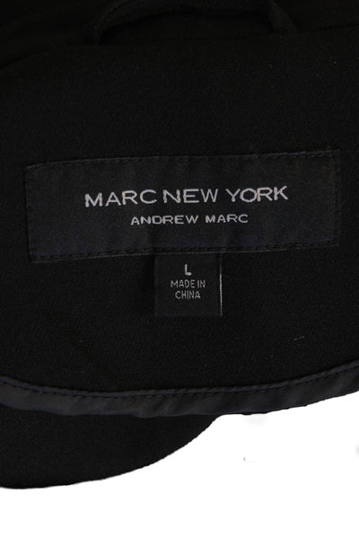 Marc New York Womens Single Button Classic Lapel Blazer Jacket Black Size Large