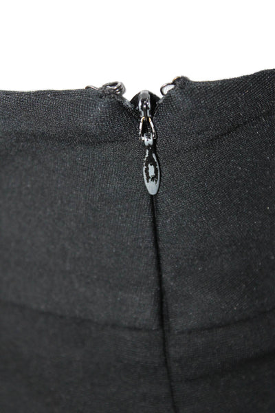 Banana Republic Womens Solid Pleated Knee Length Skirt Black Size 4