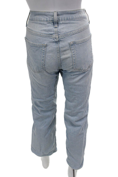 Gap Womens Light Wash High Rise Straight Jeans Blue Size 6