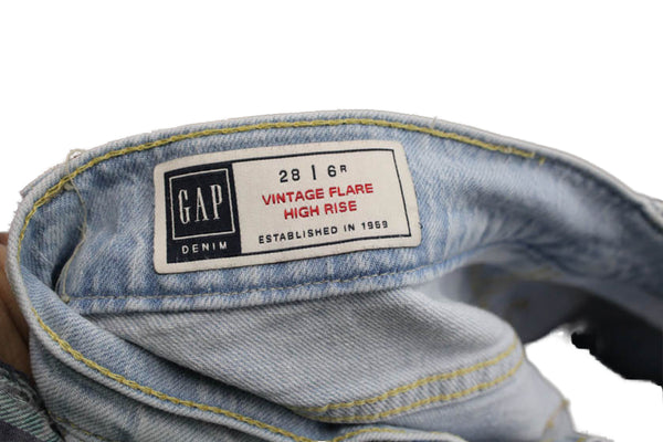 Gap Womens Light Wash High Rise Straight Jeans Blue Size 6