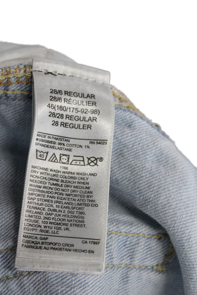 Gap Womens Light Wash High Rise Straight Jeans Blue Size 6