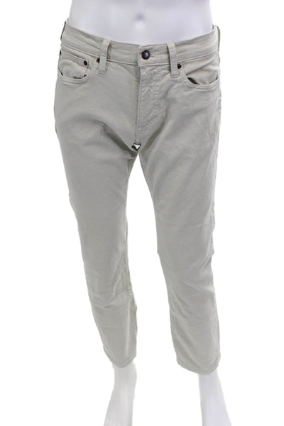 J Crew Mens 5 Pocket Straight Leg Casual Pants Light Gray Size 31x32