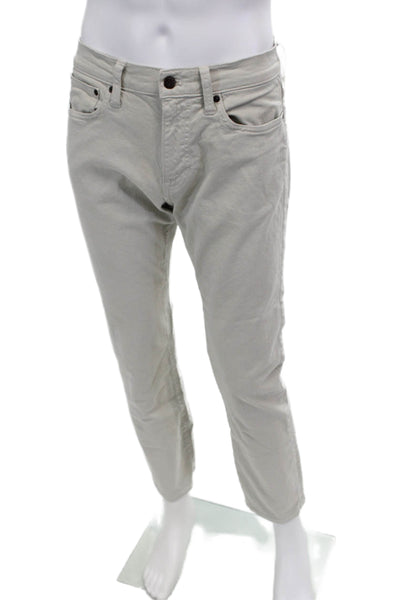 J Crew Mens 5 Pocket Straight Leg Casual Pants Light Gray Size 31x32