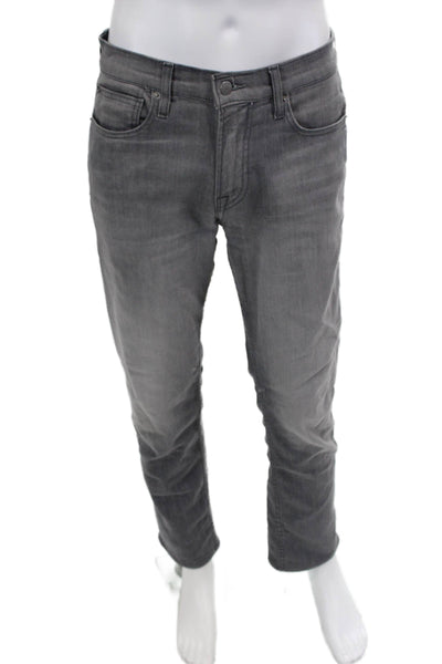 7 For All Mankind Mens 5 Pocket Slim Fit Jeans Light Gray Size 30