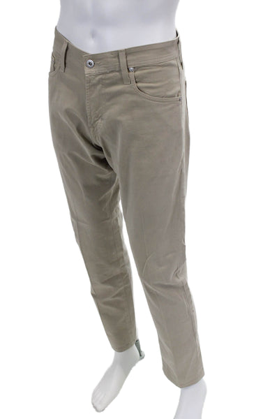 AG Adriano Goldschmied Mens The Tellis Slim Chinos Beige Size 32x34