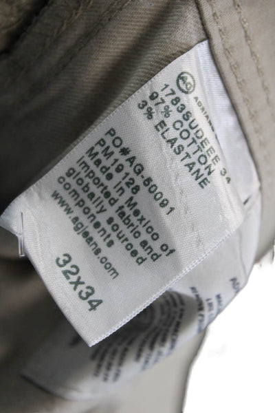 AG Adriano Goldschmied Mens The Tellis Slim Chinos Beige Size 32x34